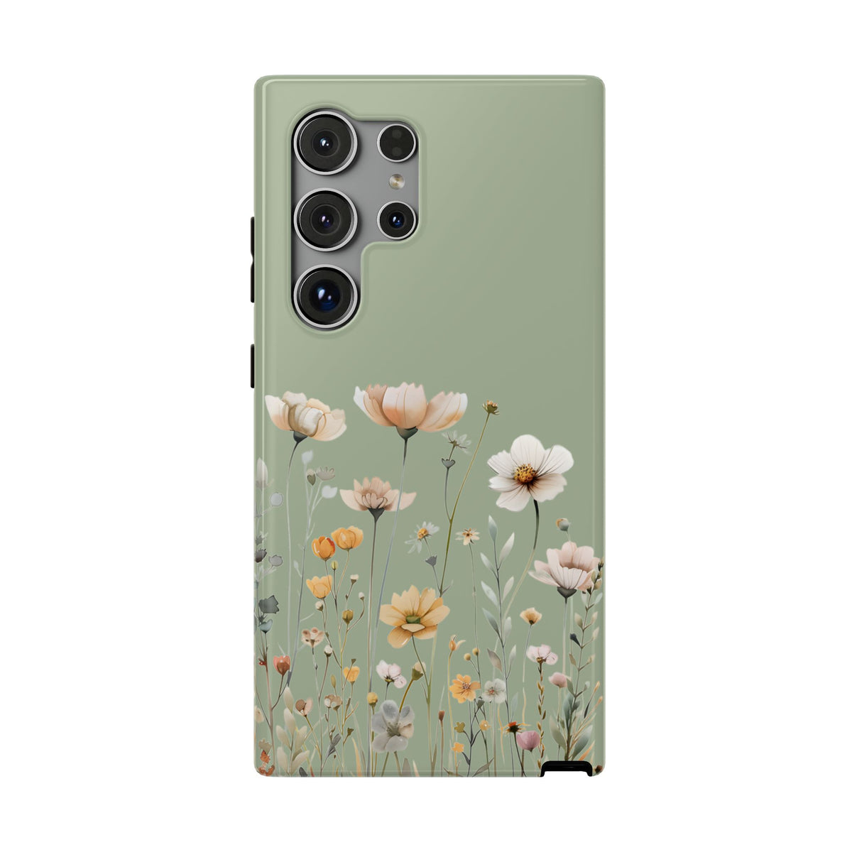 Sage Daisy protective phone case for Samsung Galaxy S24 Ultra, glossy finish