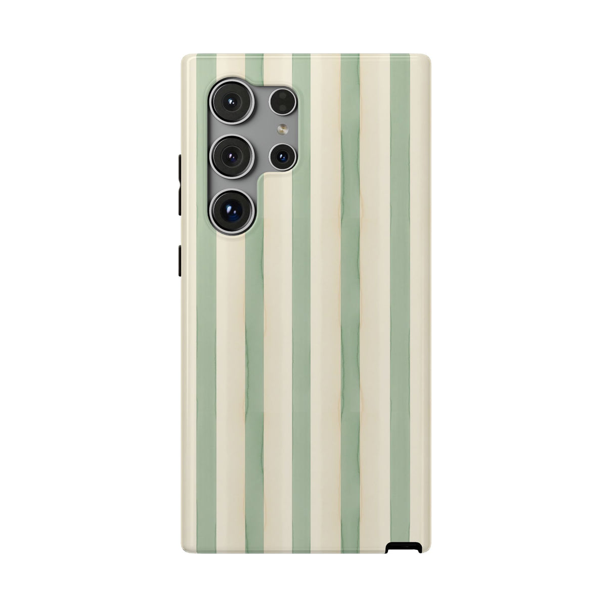 Sage Stripe protective phone case for Samsung Galaxy S24 Ultra, glossy finish