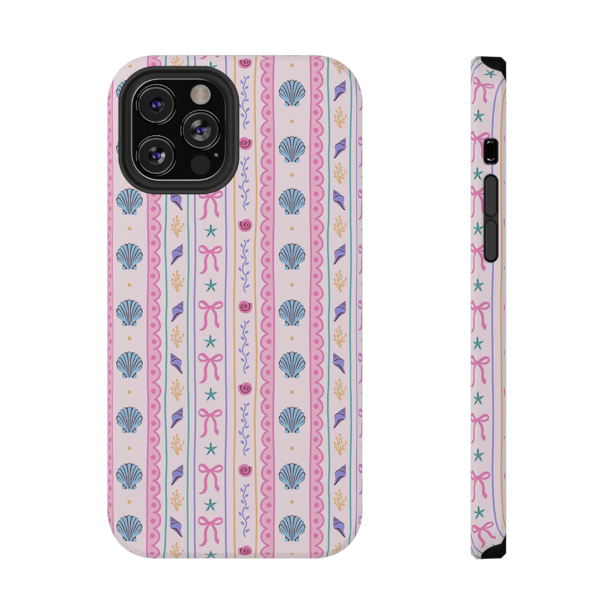 Seashell Ribbon protective phone case for iPhone 12 Pro, glossy finish