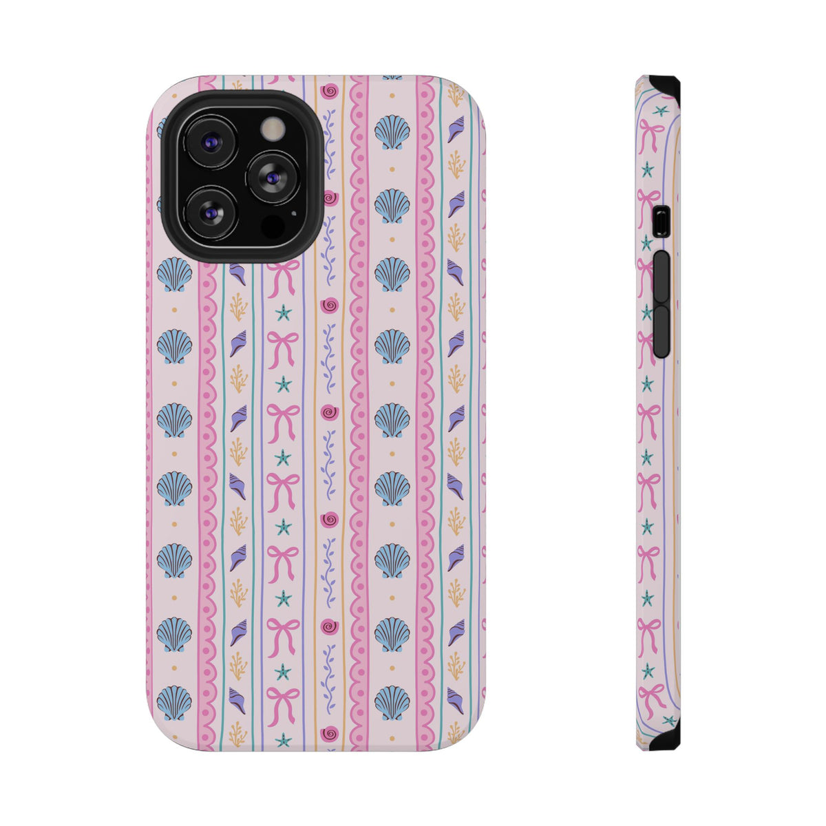 Seashell Ribbon protective phone case for iPhone 12 Pro Max, glossy finish