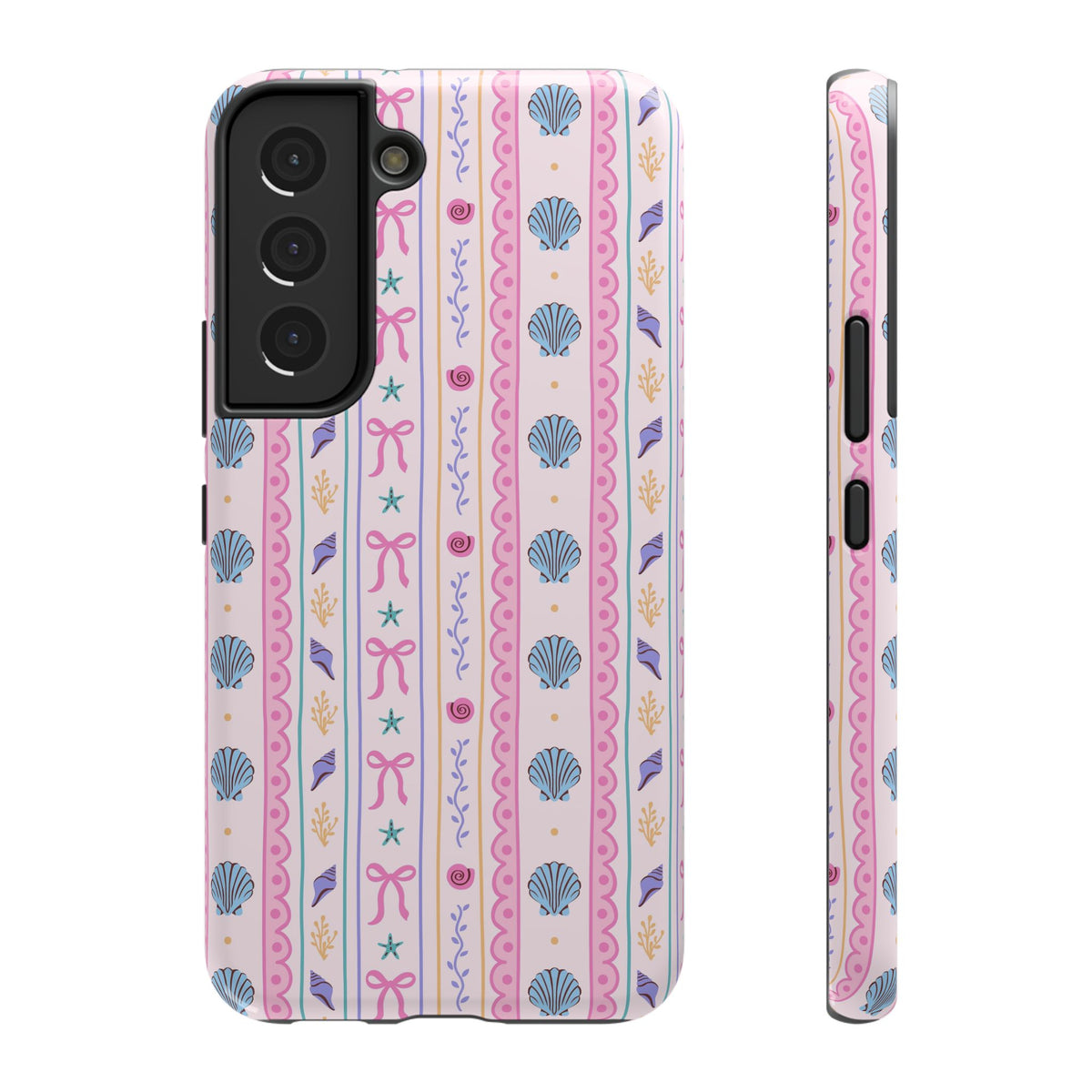 Seashell Ribbon protective phone case for Samsung Galaxy S22, glossy finish