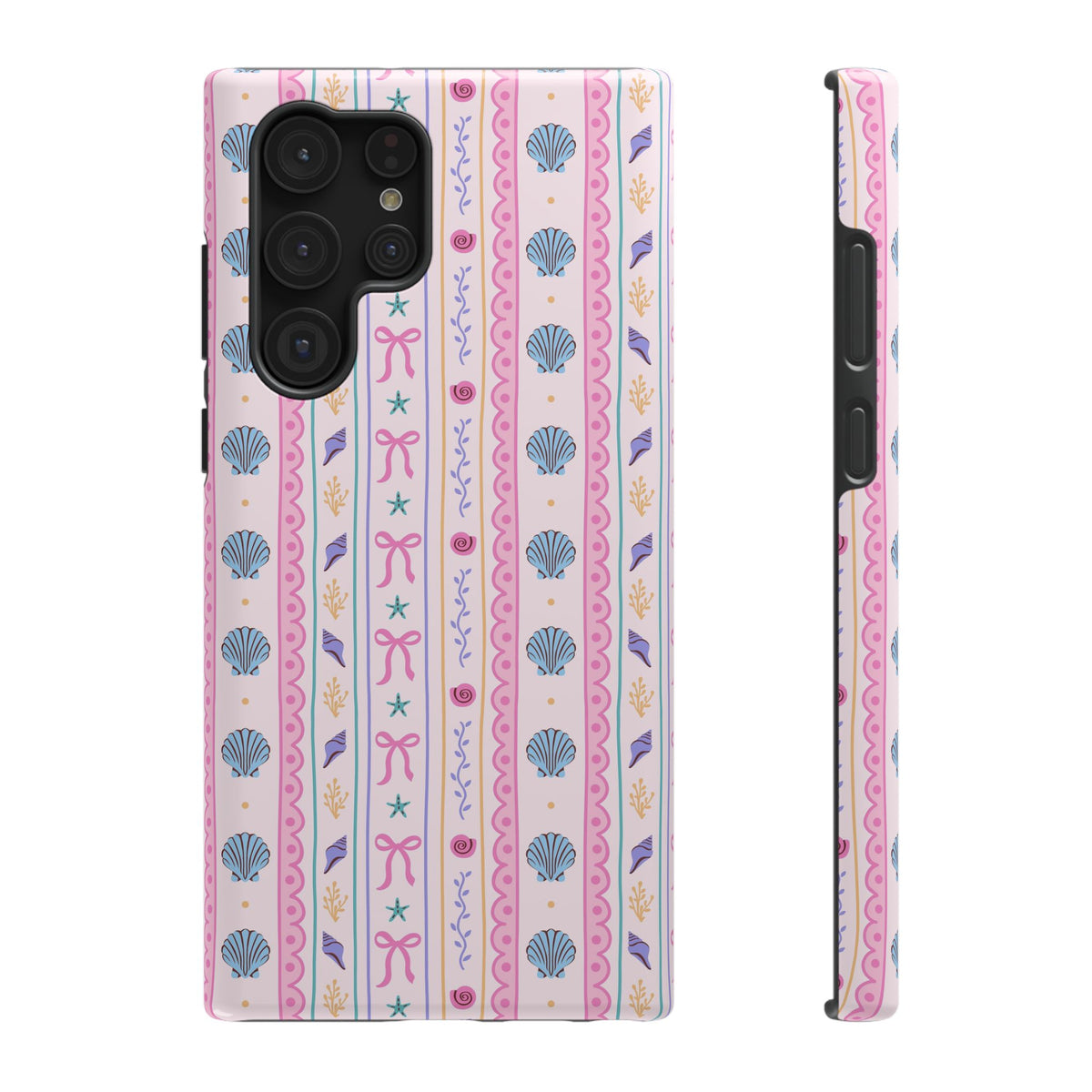 Seashell Ribbon protective phone case for Samsung Galaxy S22 Ultra, glossy finish
