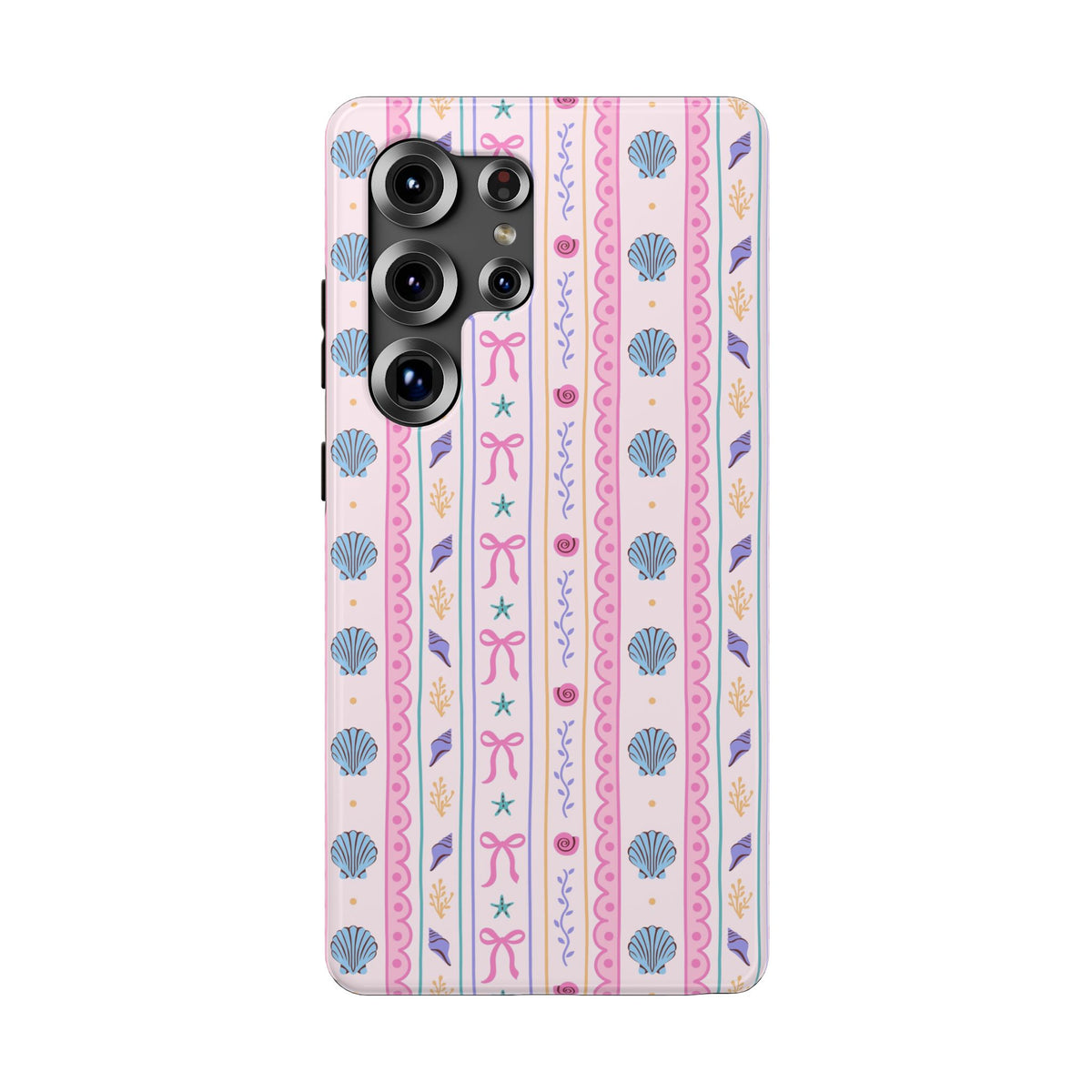 Seashell Ribbon protective phone case for Samsung Galaxy S25 Ultra, glossy finish