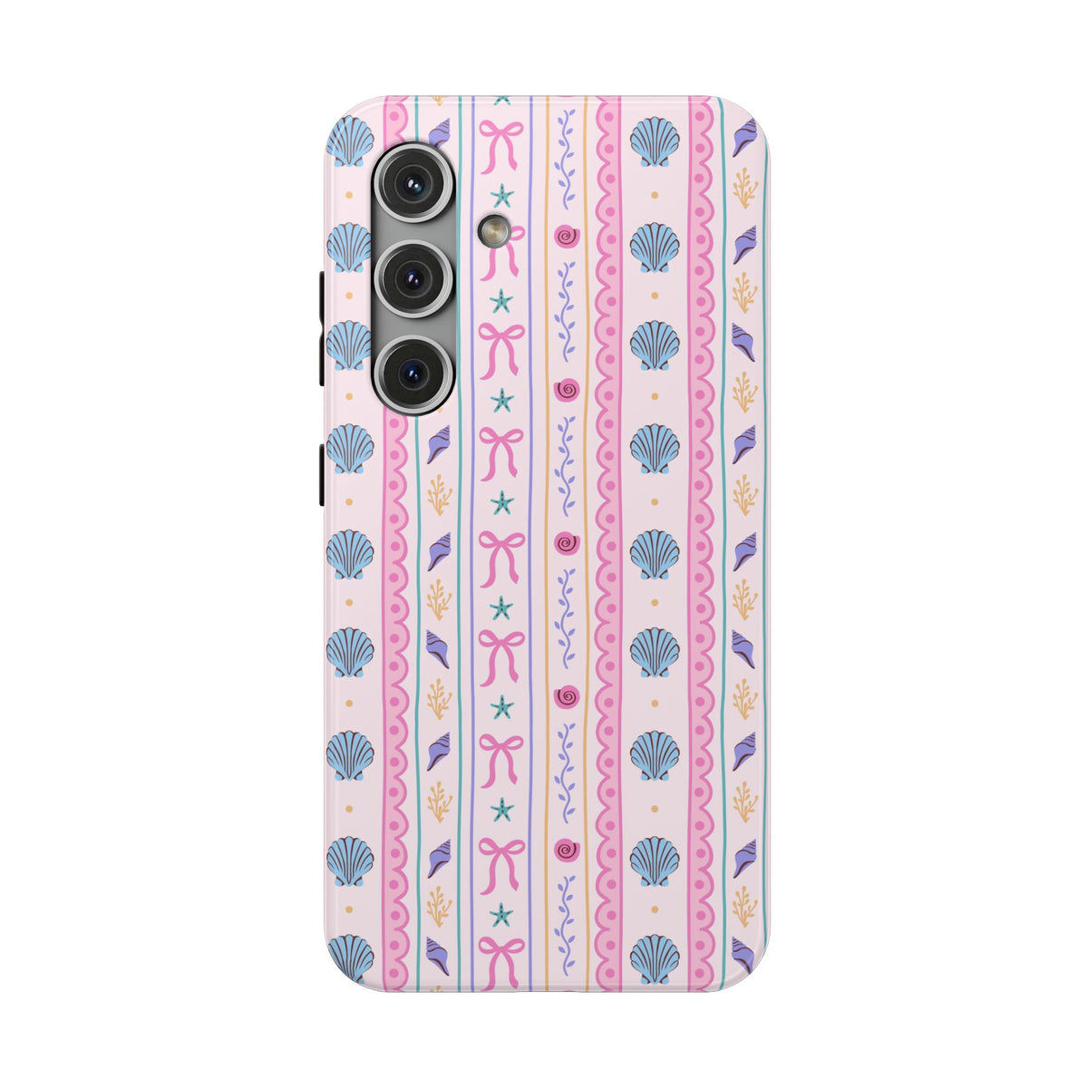 Seashell Ribbon protective phone case for Samsung Galaxy S24, glossy finish