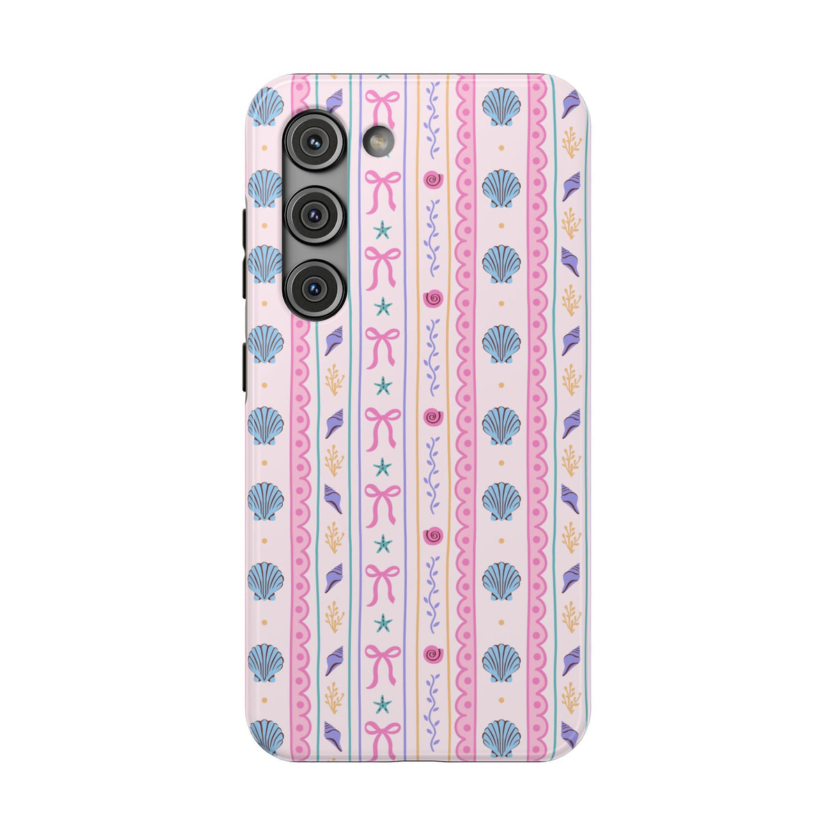 Seashell Ribbon protective phone case for Samsung Galaxy S23, glossy finish