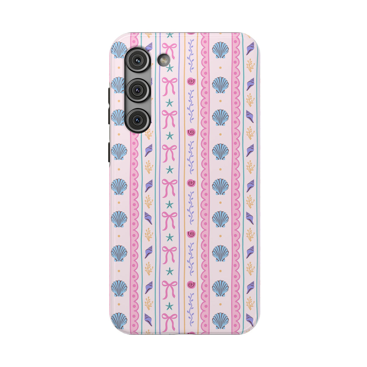 Seashell Ribbon protective phone case for Samsung Galaxy S23 Plus, glossy finish