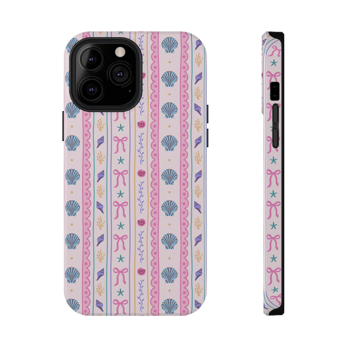 Seashell Ribbon protective phone case for iPhone 13 Pro Max, glossy finish