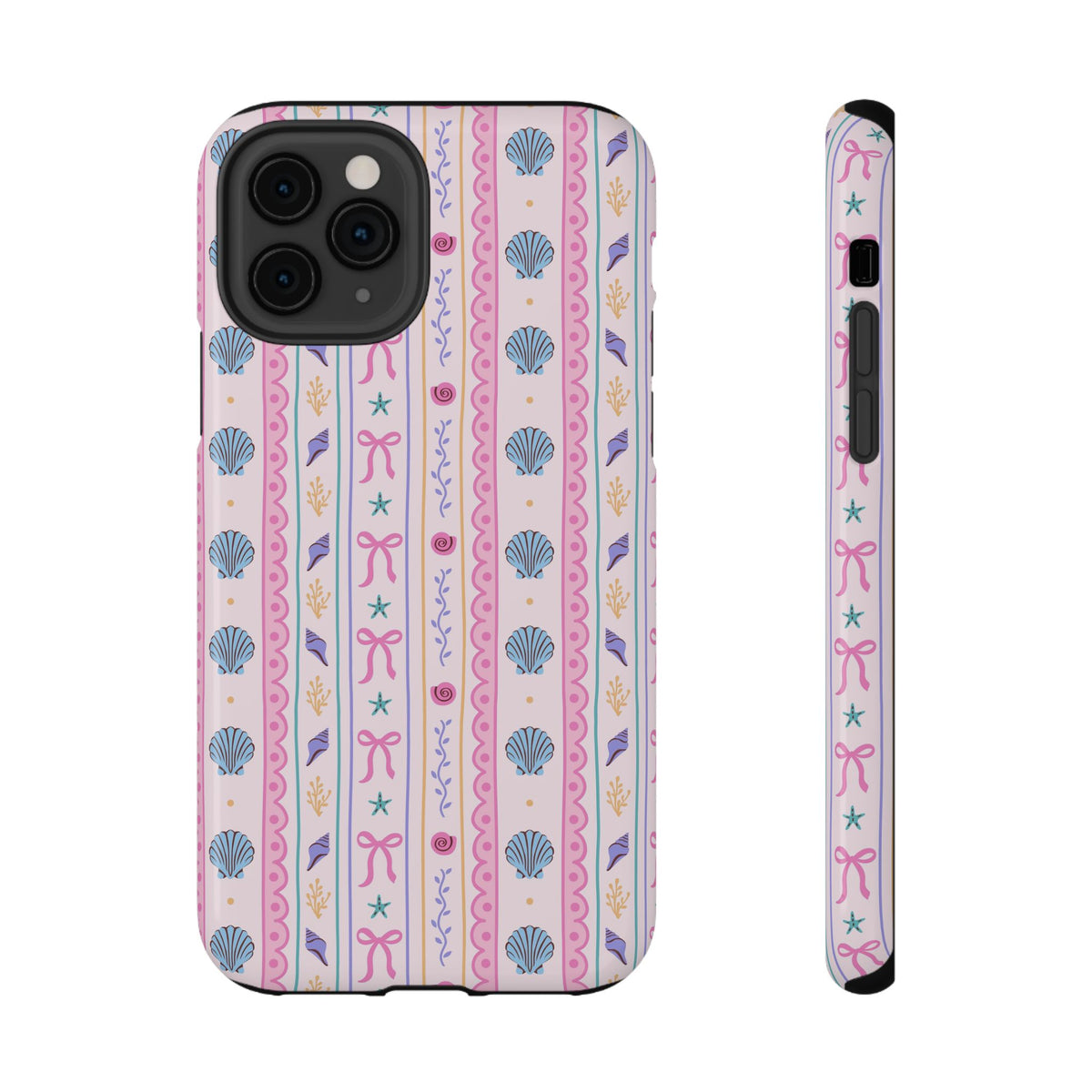 Seashell Ribbon protective phone case for iPhone 11 Pro, glossy finish