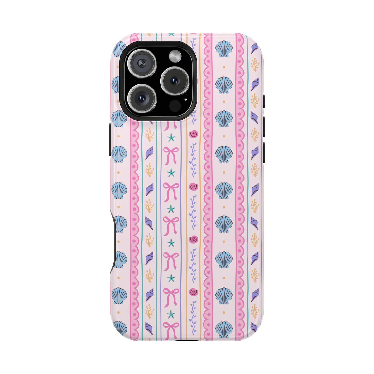 Seashell Ribbon MagSafe case for iPhone 16 Pro Max, glossy finish
