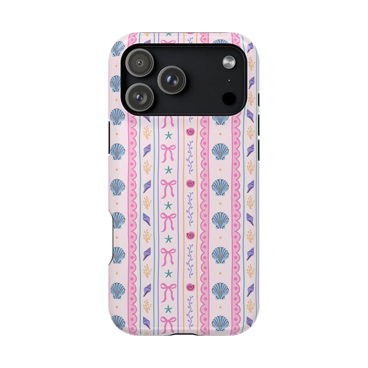 Seashell Ribbon MagSafe case for iPhone 18 Pro Max, glossy finish