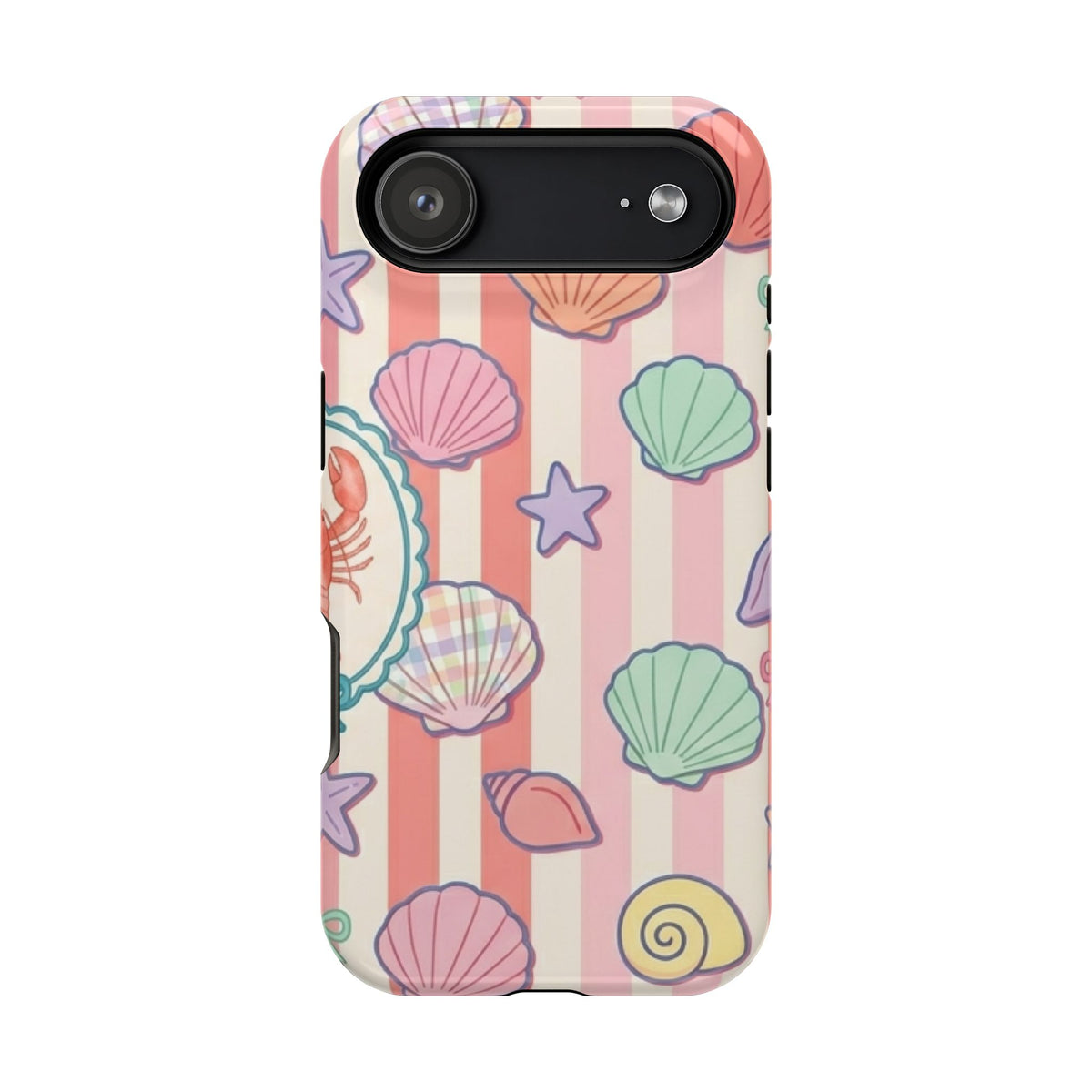 Seashell Stripe MagSafe case for iPhone 17 Air, glossy finish