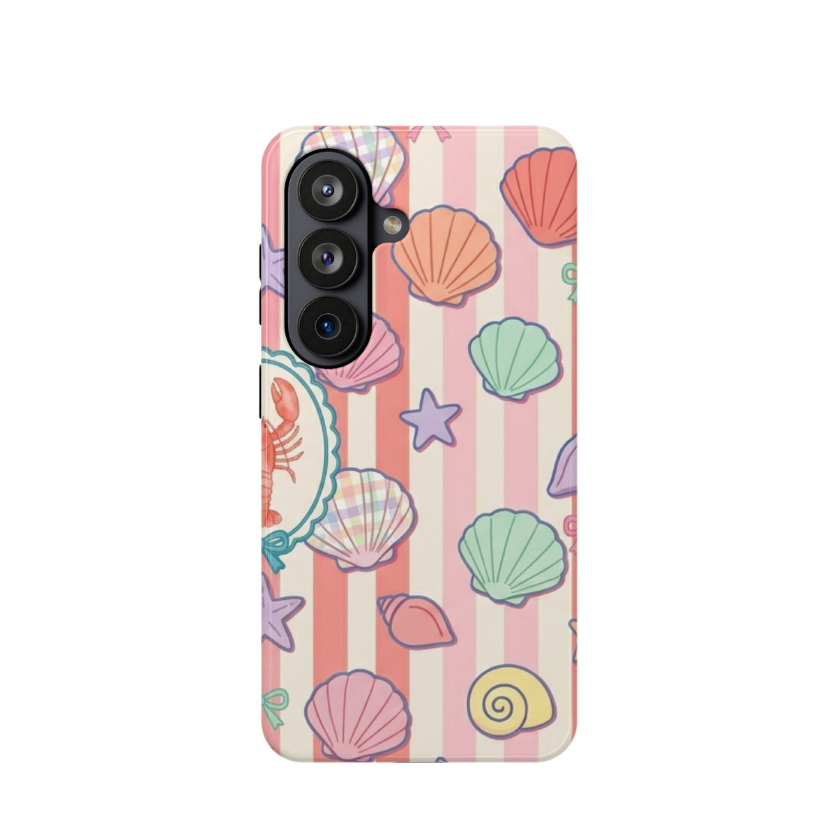 Seashell Stripe MagSafe case for Samsung Galaxy S26, glossy finish