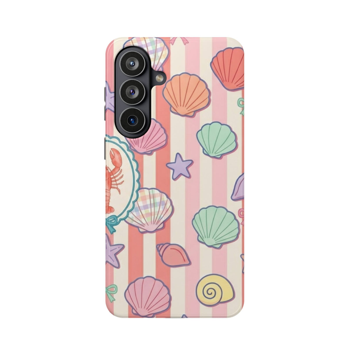 Seashell Stripe MagSafe case for Samsung Galaxy S26 Plus, glossy finish
