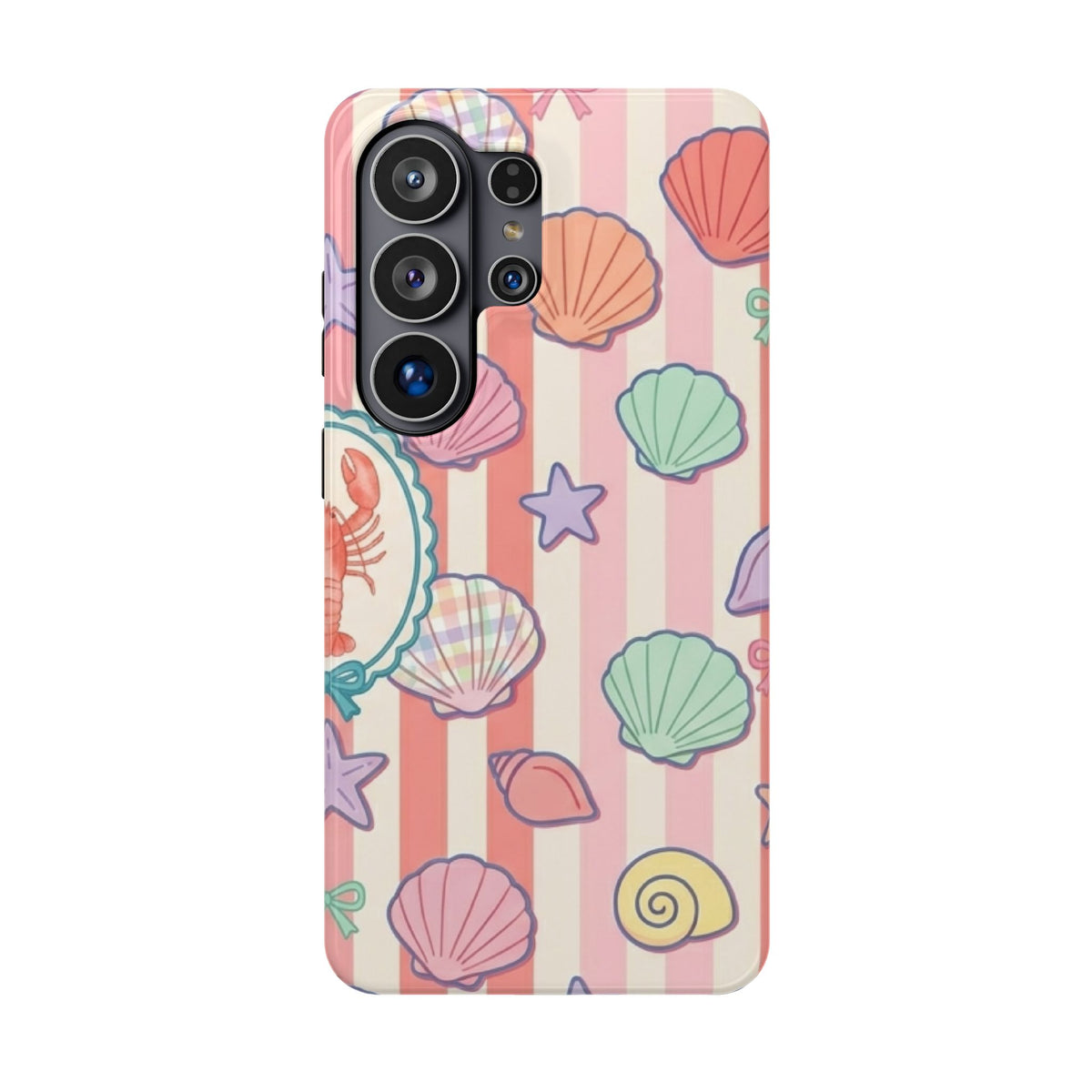 Seashell Stripe MagSafe case for Samsung Galaxy S26 Ultra, glossy finish