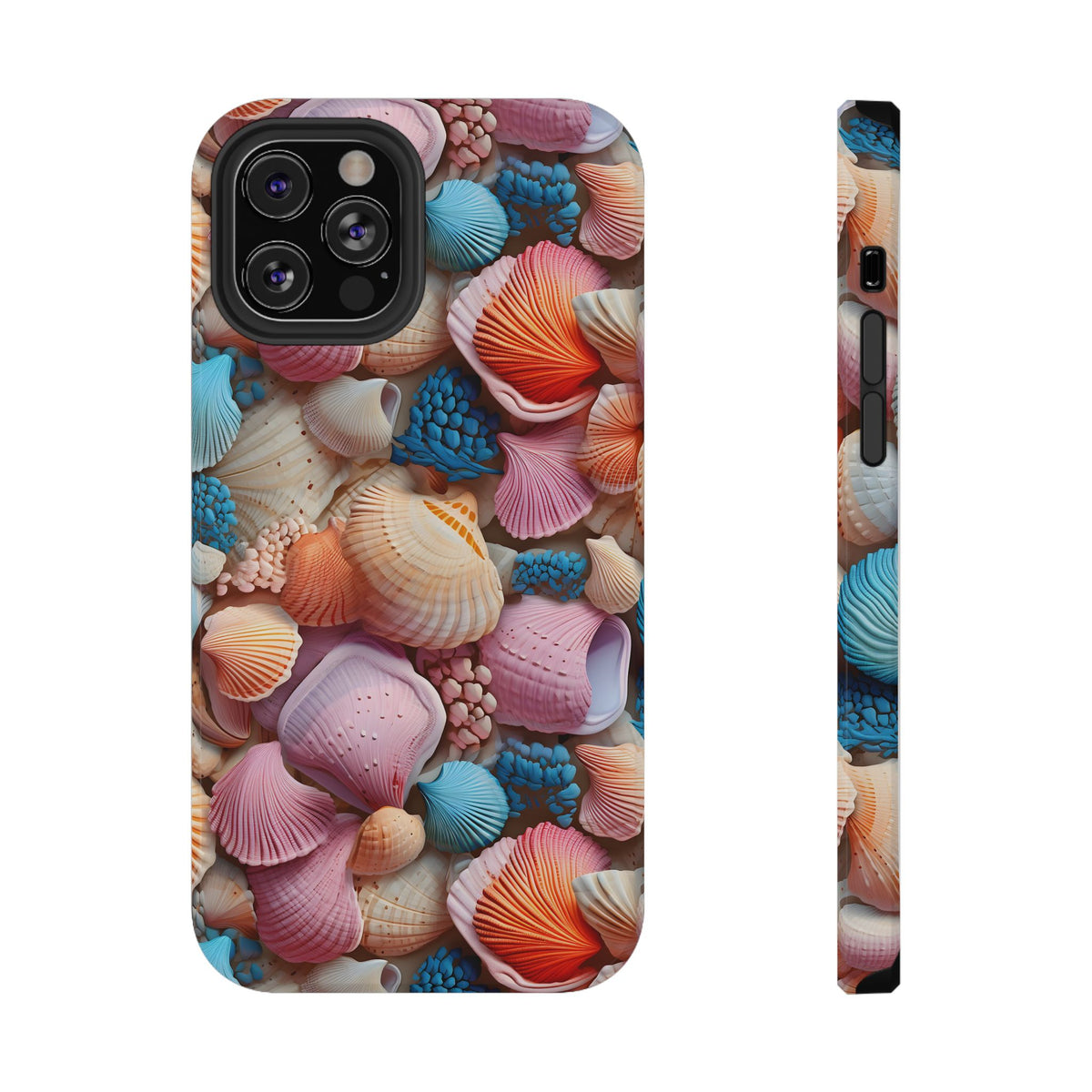 Seashell Treasure protective phone case for iPhone 12 Pro, glossy finish