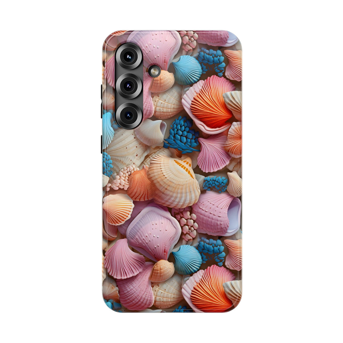 Seashell Treasure protective phone case for Samsung Galaxy S25 Plus, glossy finish