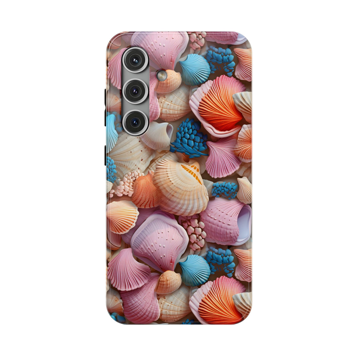 Seashell Treasure protective phone case for Samsung Galaxy S24, glossy finish