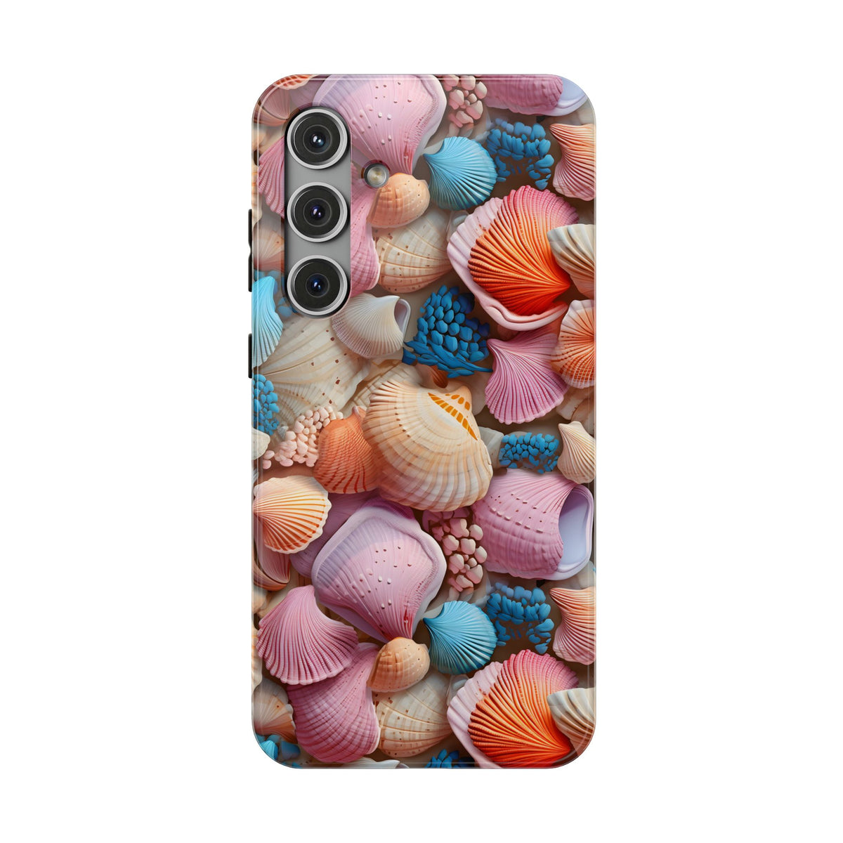 Seashell Treasure protective phone case for Samsung Galaxy S24 Plus, glossy finish