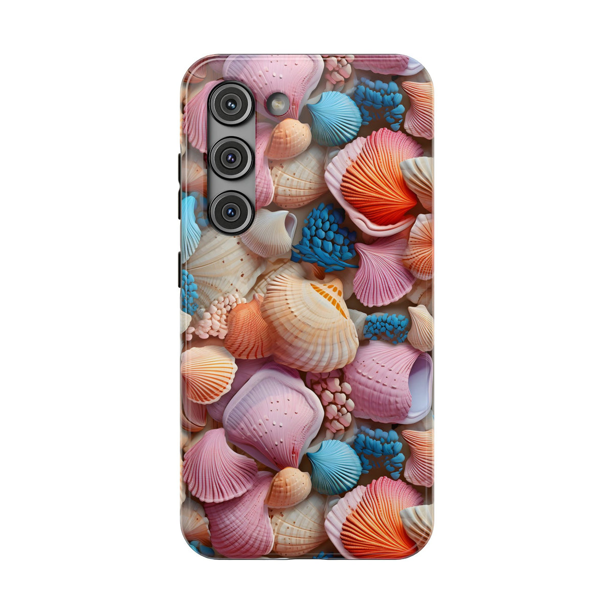 Seashell Treasure protective phone case for Samsung Galaxy S23, glossy finish