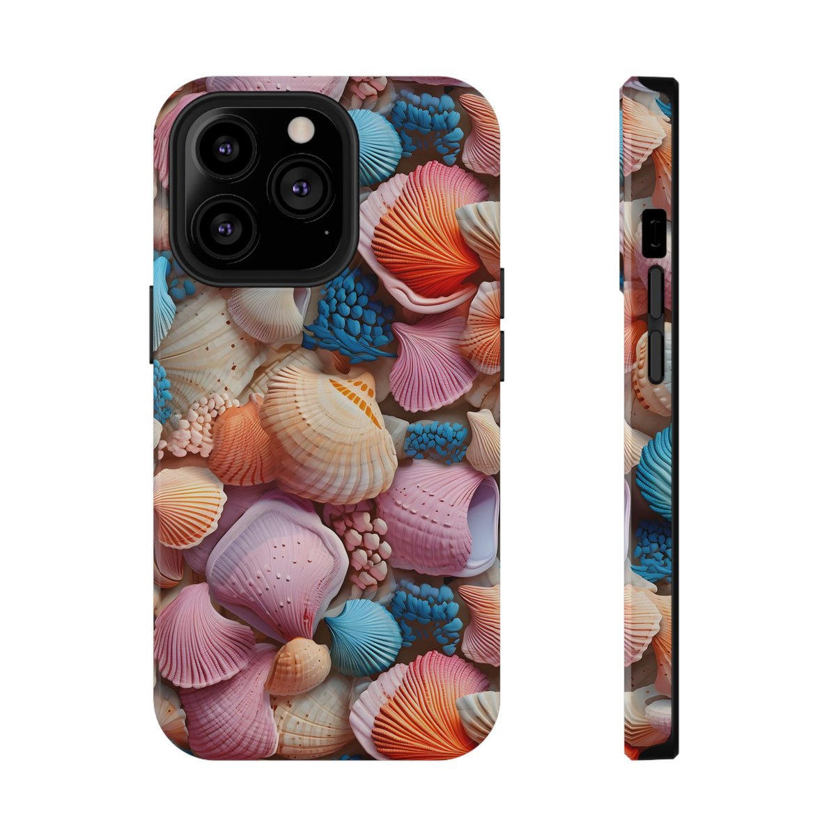 Seashell Treasure protective phone case for iPhone 13 Pro, glossy finish