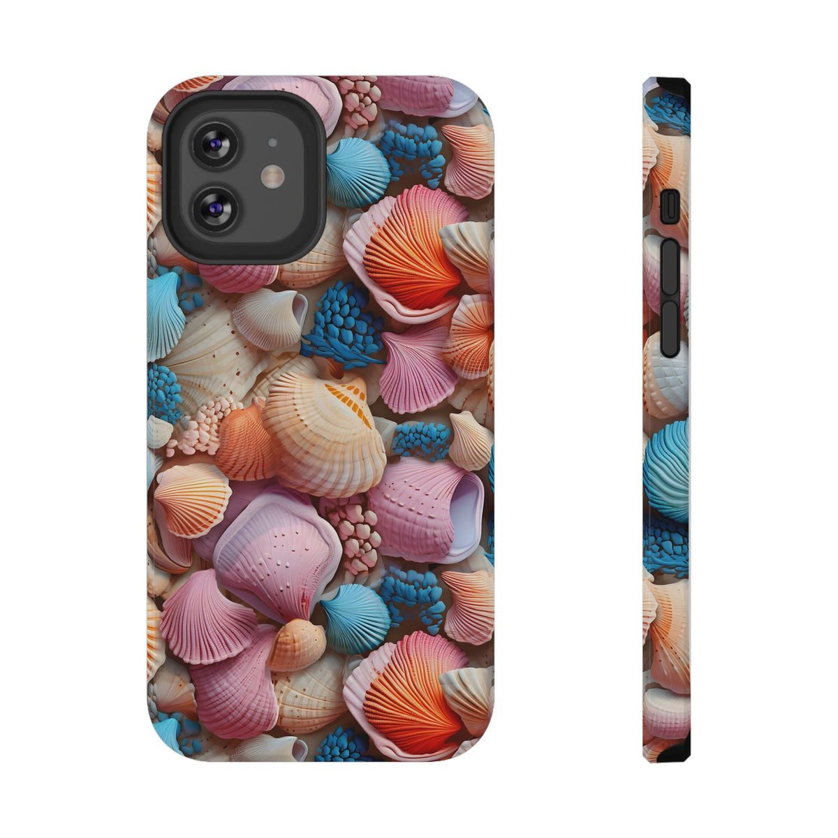 Seashell Treasure protective phone case for iPhone 12, glossy finish