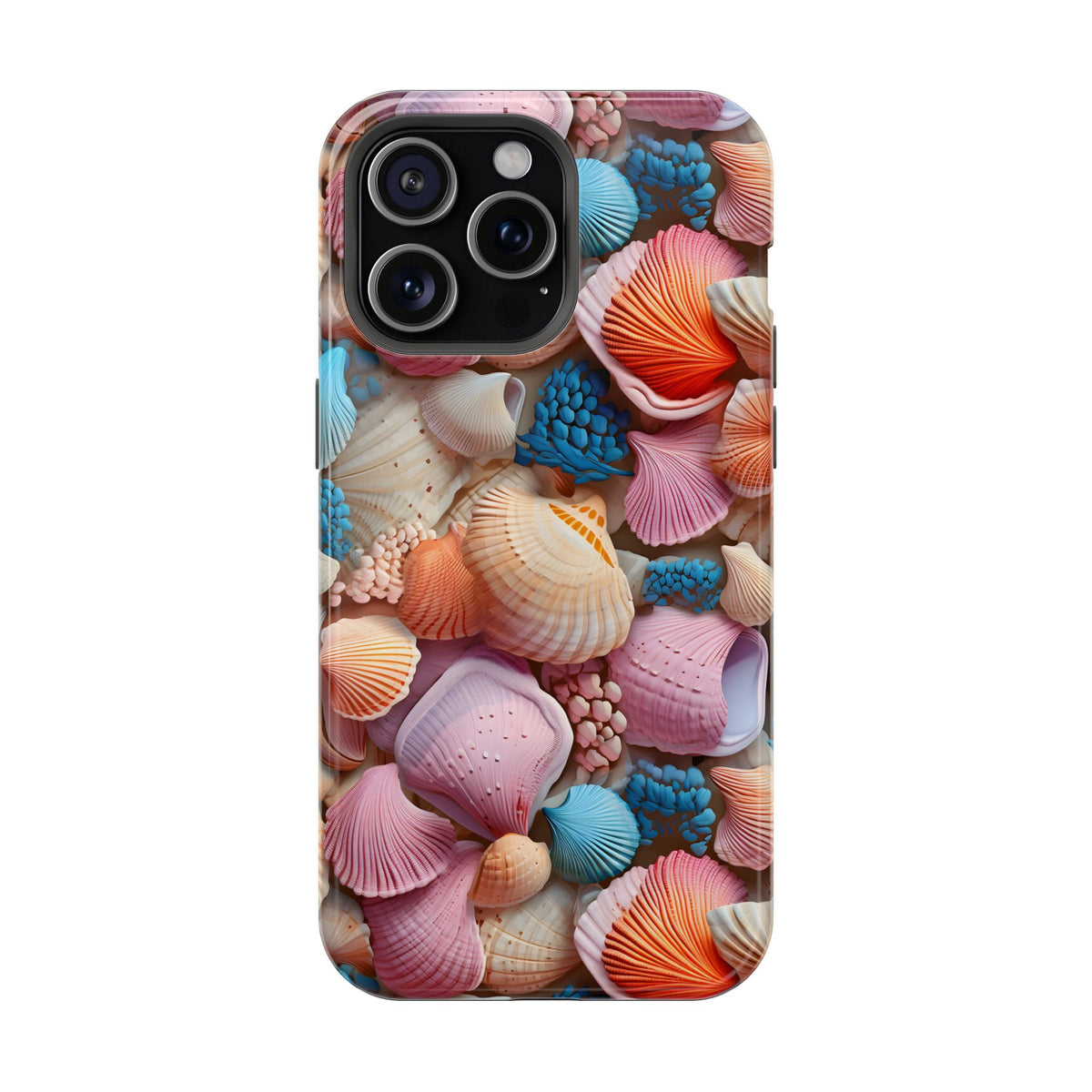 Seashell Treasure MagSafe case for iPhone 15 Pro Max, glossy finish