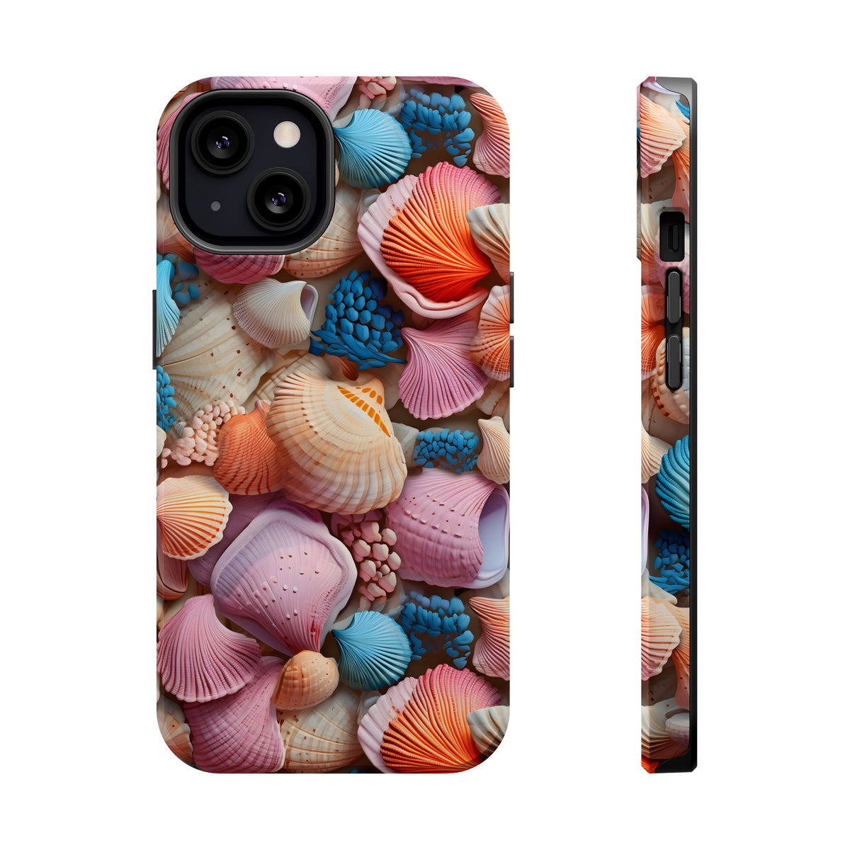 Seashell Treasure MagSafe case for iPhone 13, glossy finish