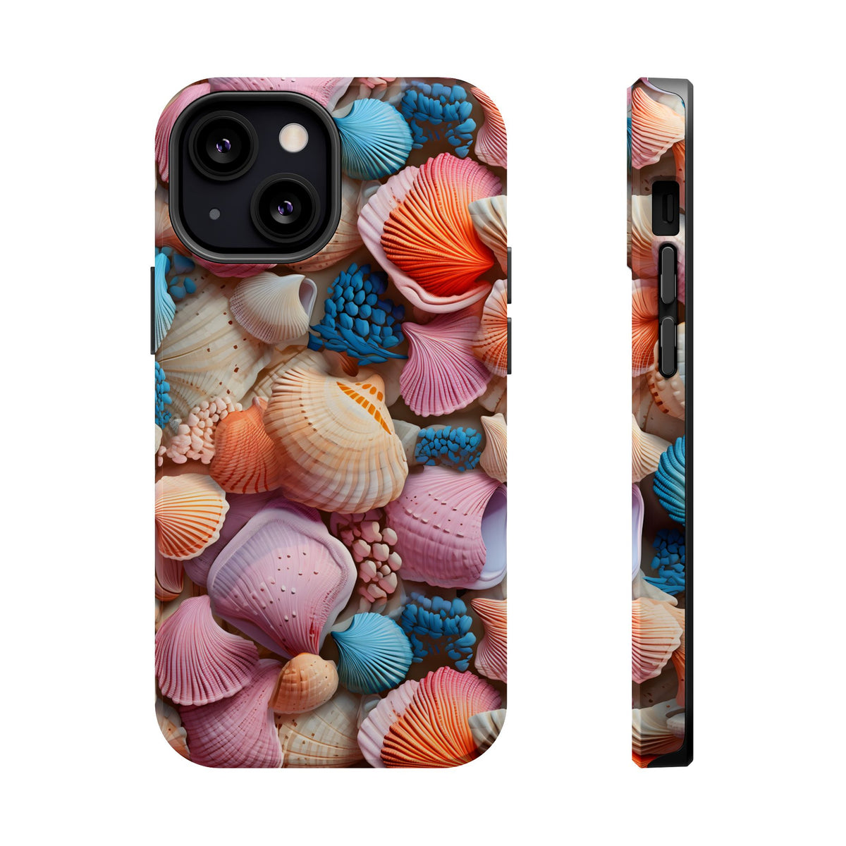 Seashell Treasure MagSafe case for iPhone 13 Mini, glossy finish