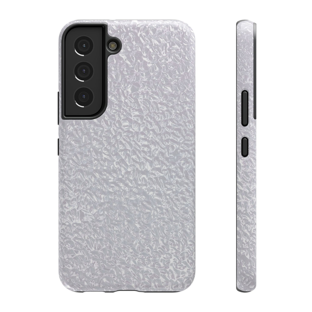 Silver Foil protective phone case for Samsung Galaxy S22, glossy finish