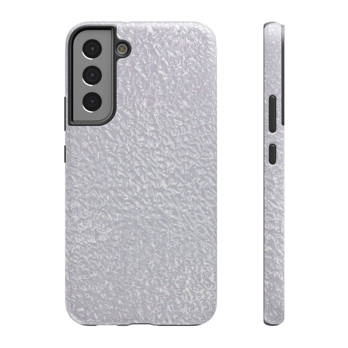 Silver Foil protective phone case for Samsung Galaxy S22 Plus, glossy finish