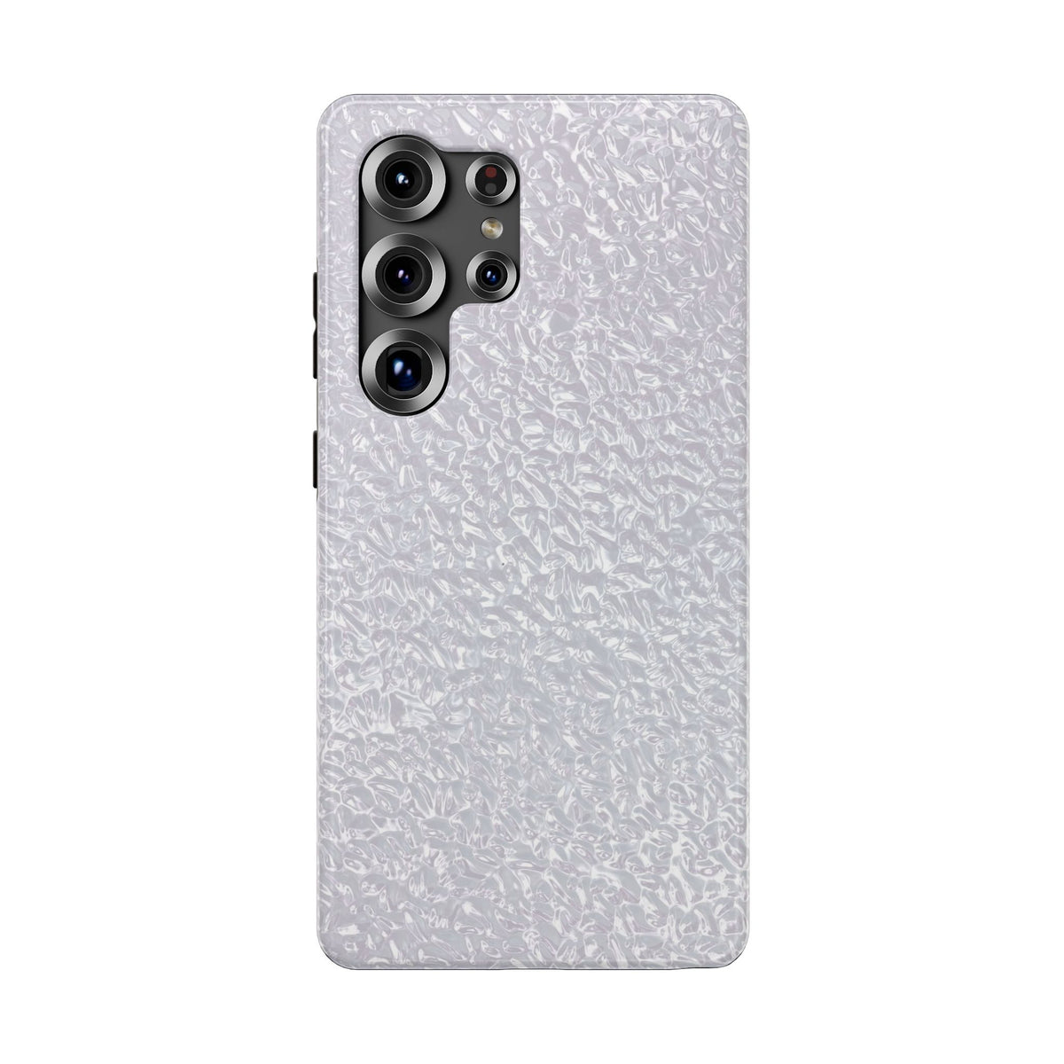 Silver Foil protective phone case for Samsung Galaxy S25 Ultra, glossy finish