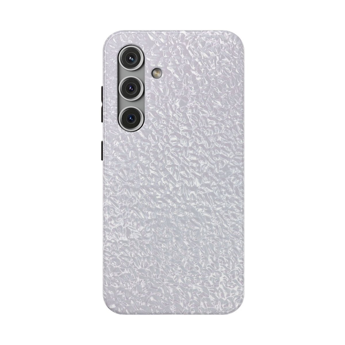 Silver Foil protective phone case for Samsung Galaxy S24, glossy finish