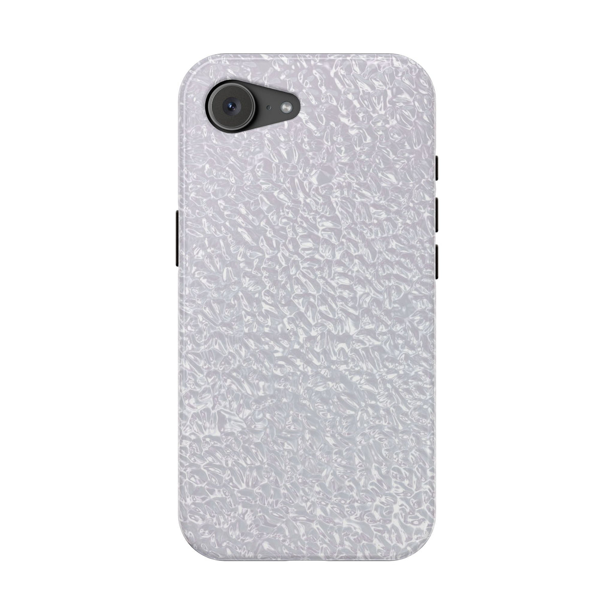 Silver Foil protective phone case for iPhone 17e, glossy finish