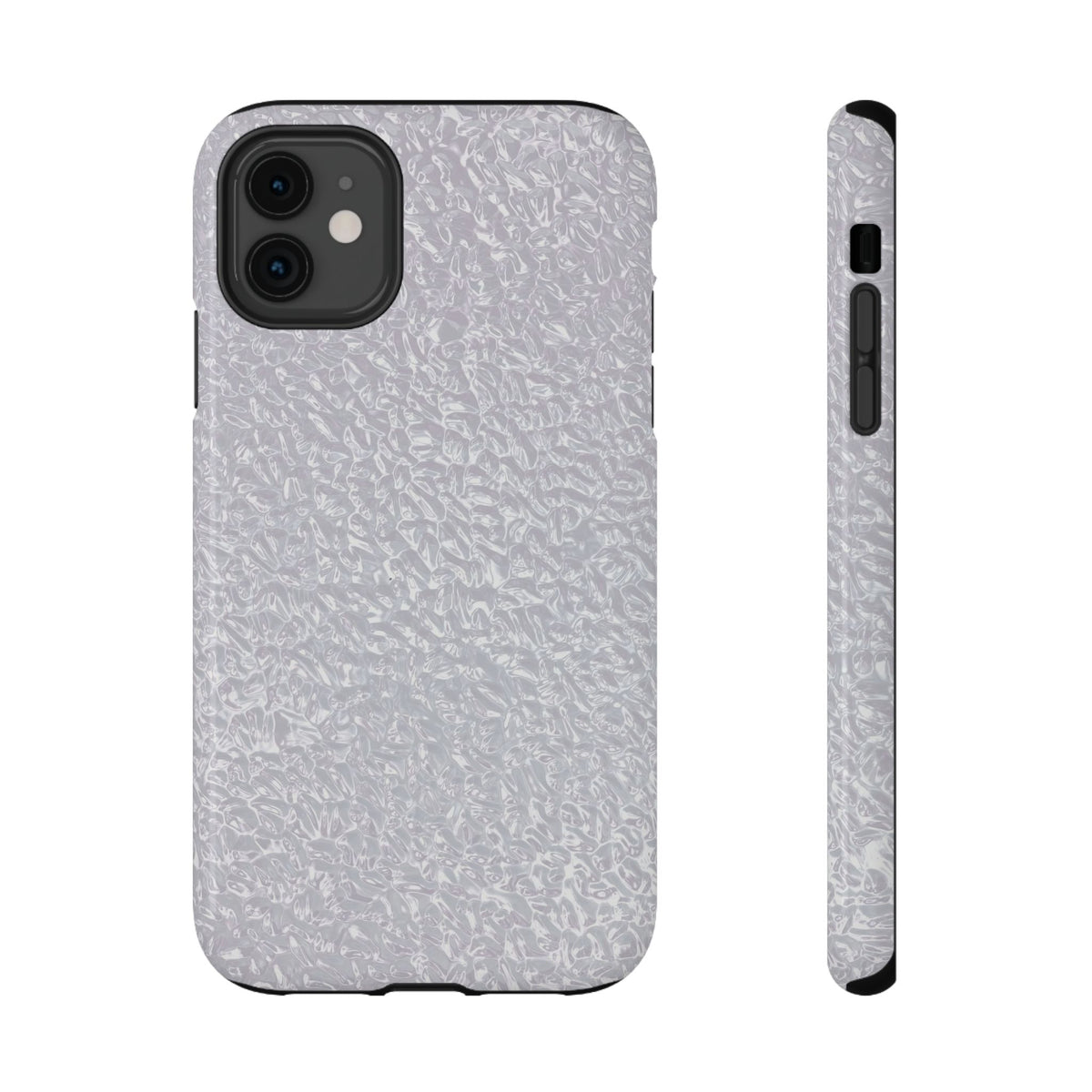 Silver Foil protective phone case for iPhone 11, glossy finish
