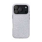 Silver Foil MagSafe case for iPhone 18 Pro, glossy finish