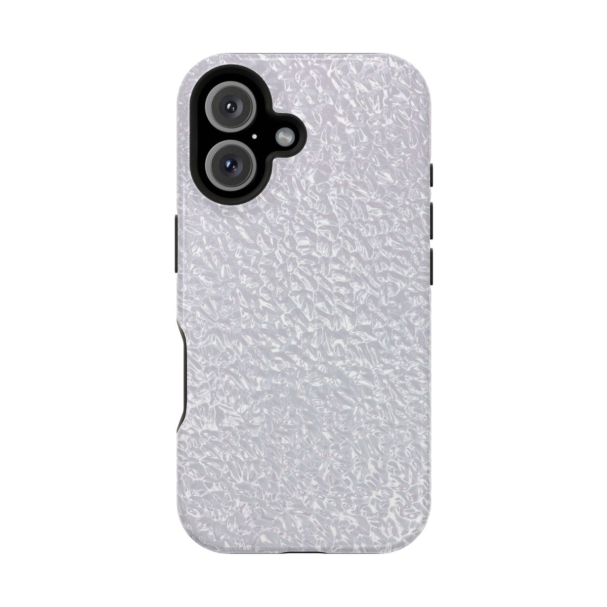 Silver Foil MagSafe case for iPhone 16, glossy finish