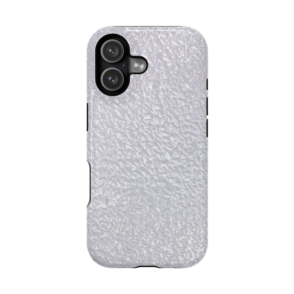 Silver Foil MagSafe case for iPhone 17, glossy finish