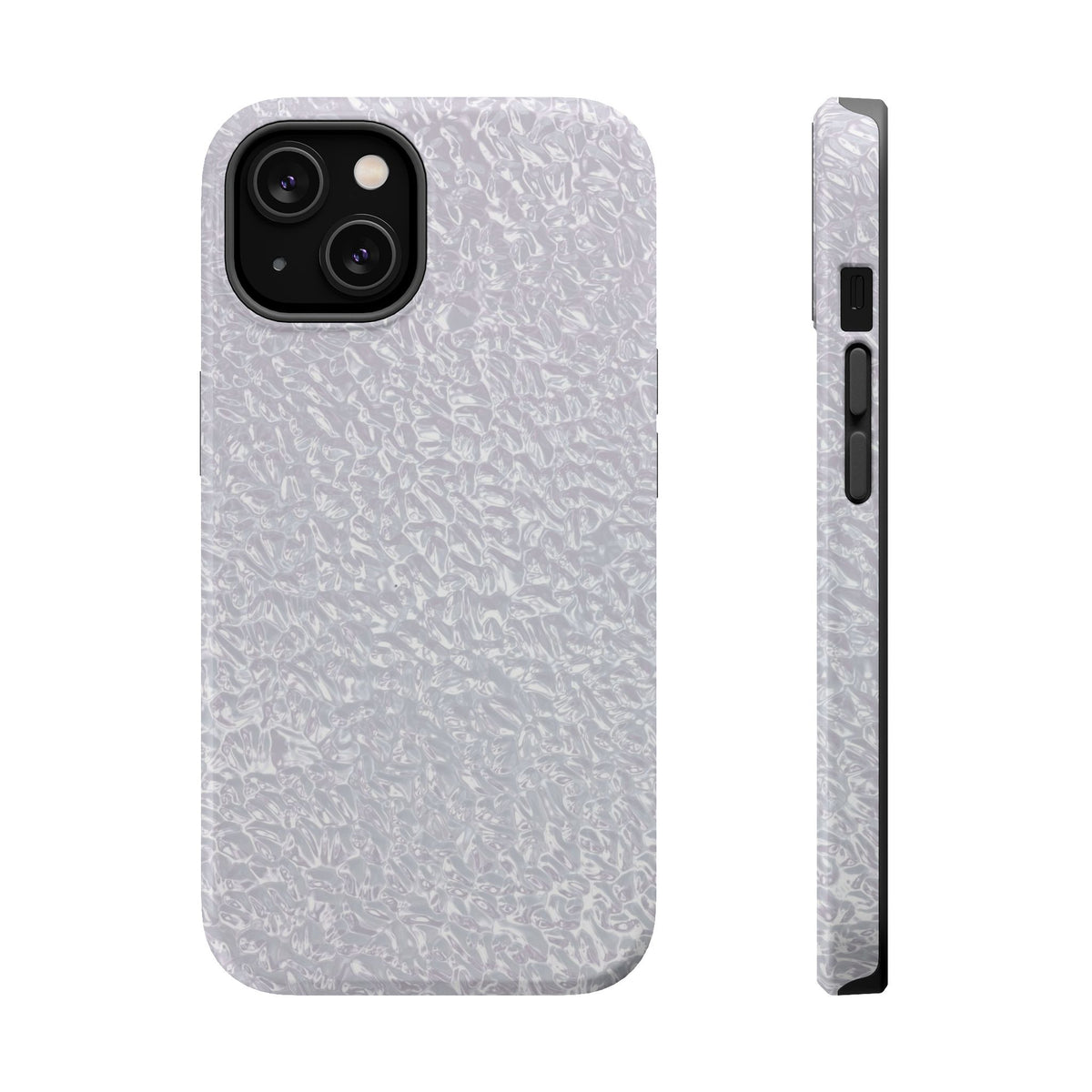 Silver Foil MagSafe case for iPhone 14, glossy finish