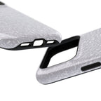 Silver Foil MagSafe case, close-up at an angle