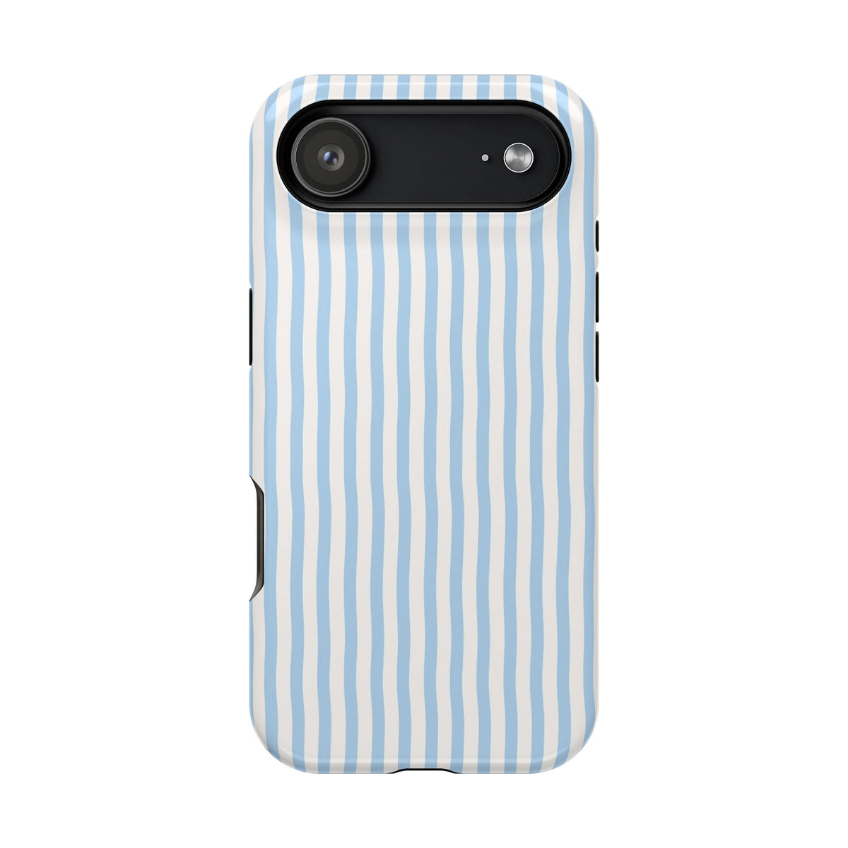 Sky Blue Stripe protective phone case for iPhone 17 Air, glossy finish