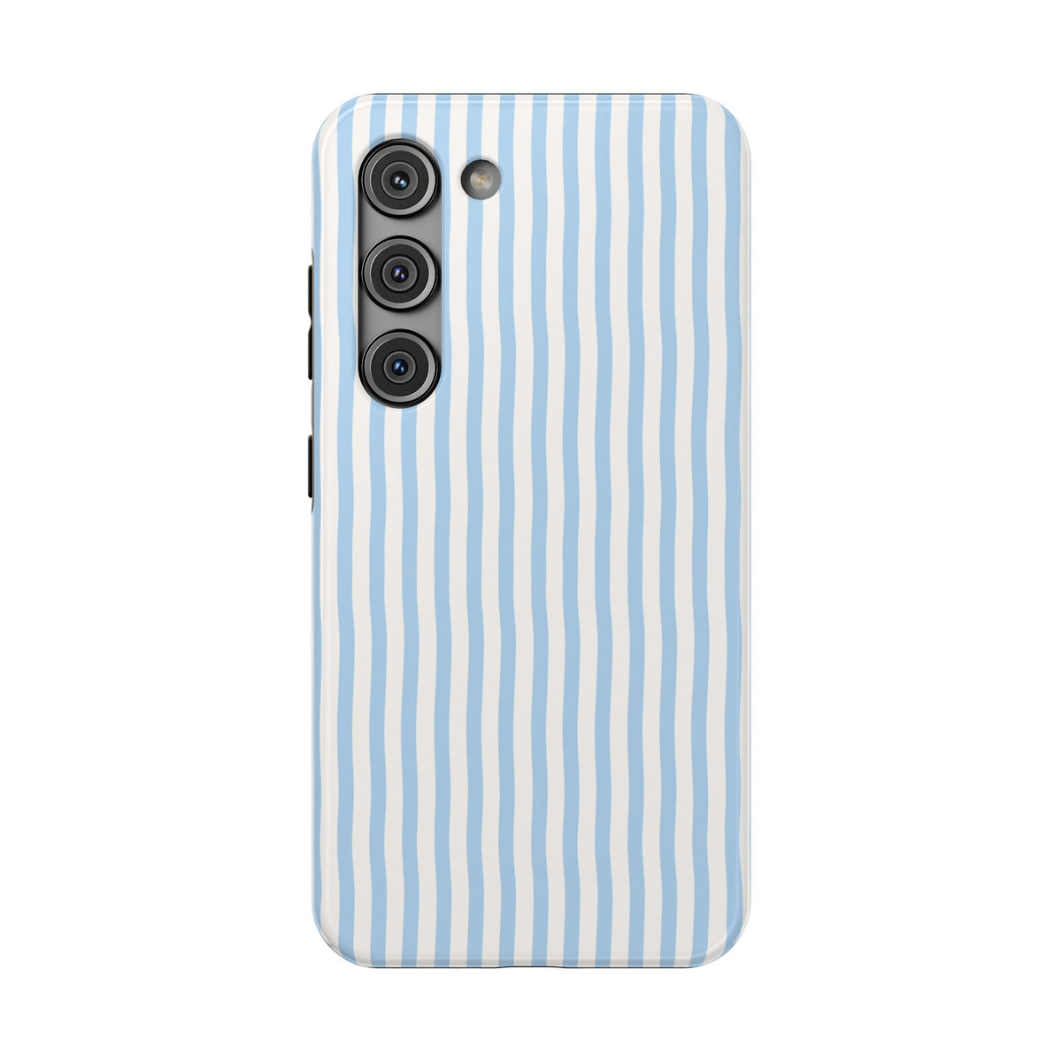 Sky Blue Stripe protective phone case for Samsung Galaxy S23, glossy finish