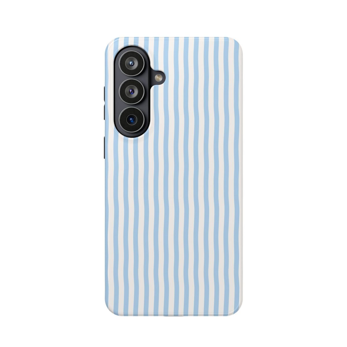 Sky Blue Stripe protective phone case for Samsung Galaxy S26 Plus, glossy finish
