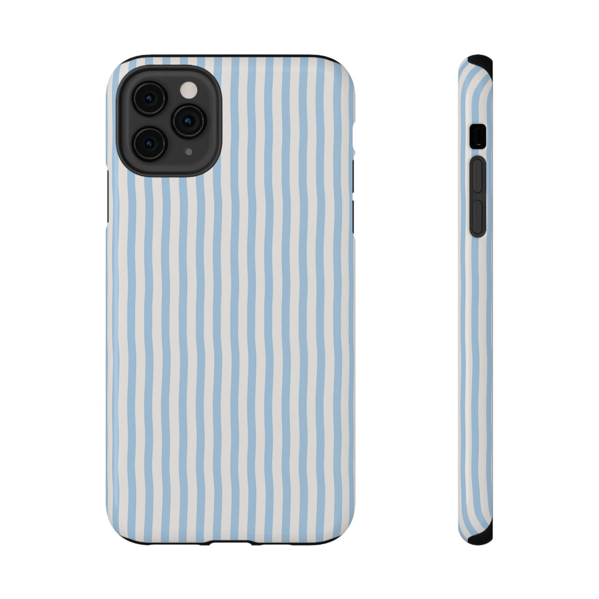Sky Blue Stripe protective phone case for iPhone 11 Pro Max, glossy finish