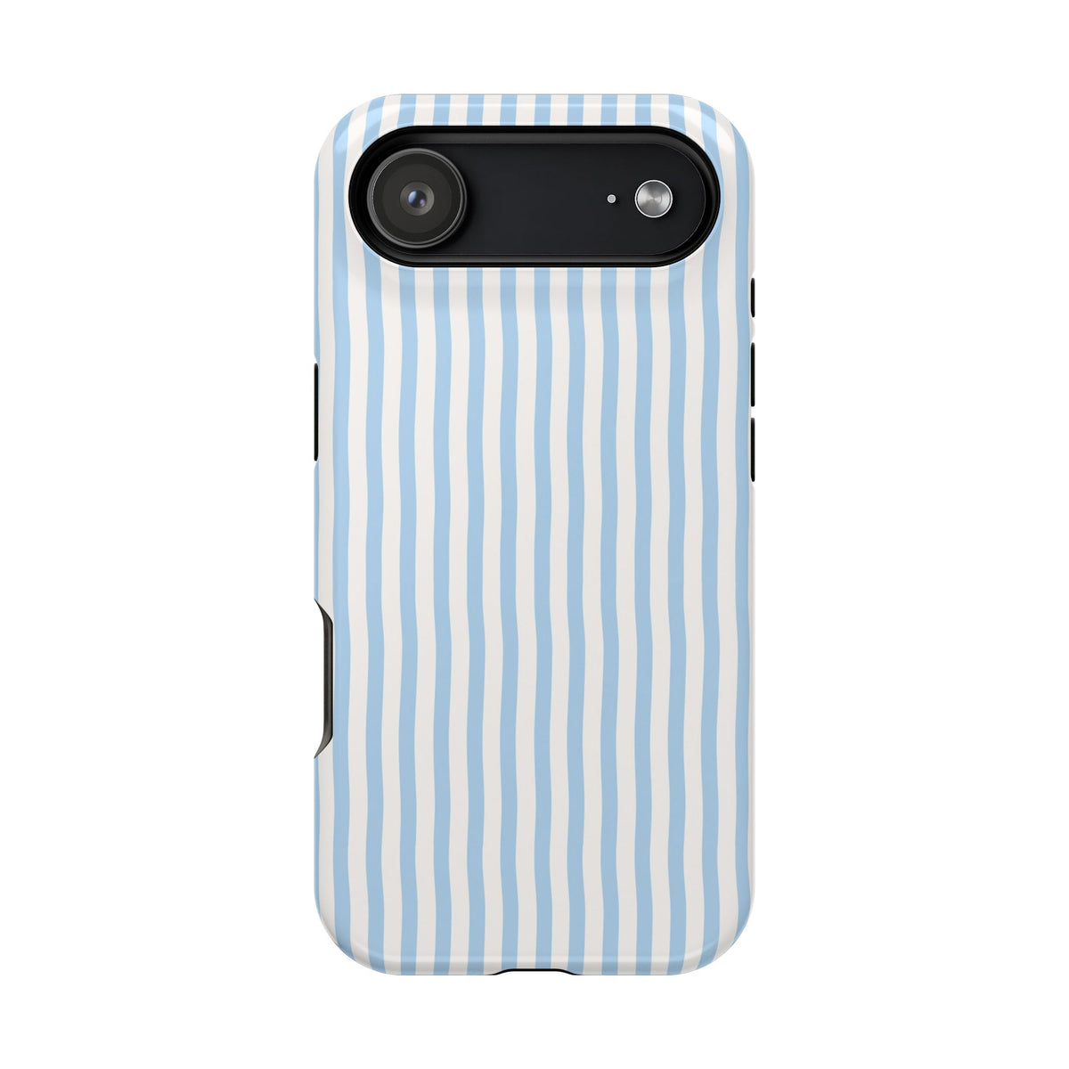 Sky Blue Stripe MagSafe case for iPhone 17 Air, glossy finish