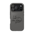 Sleepy Cat protective phone case for iPhone 18 Pro, glossy finish