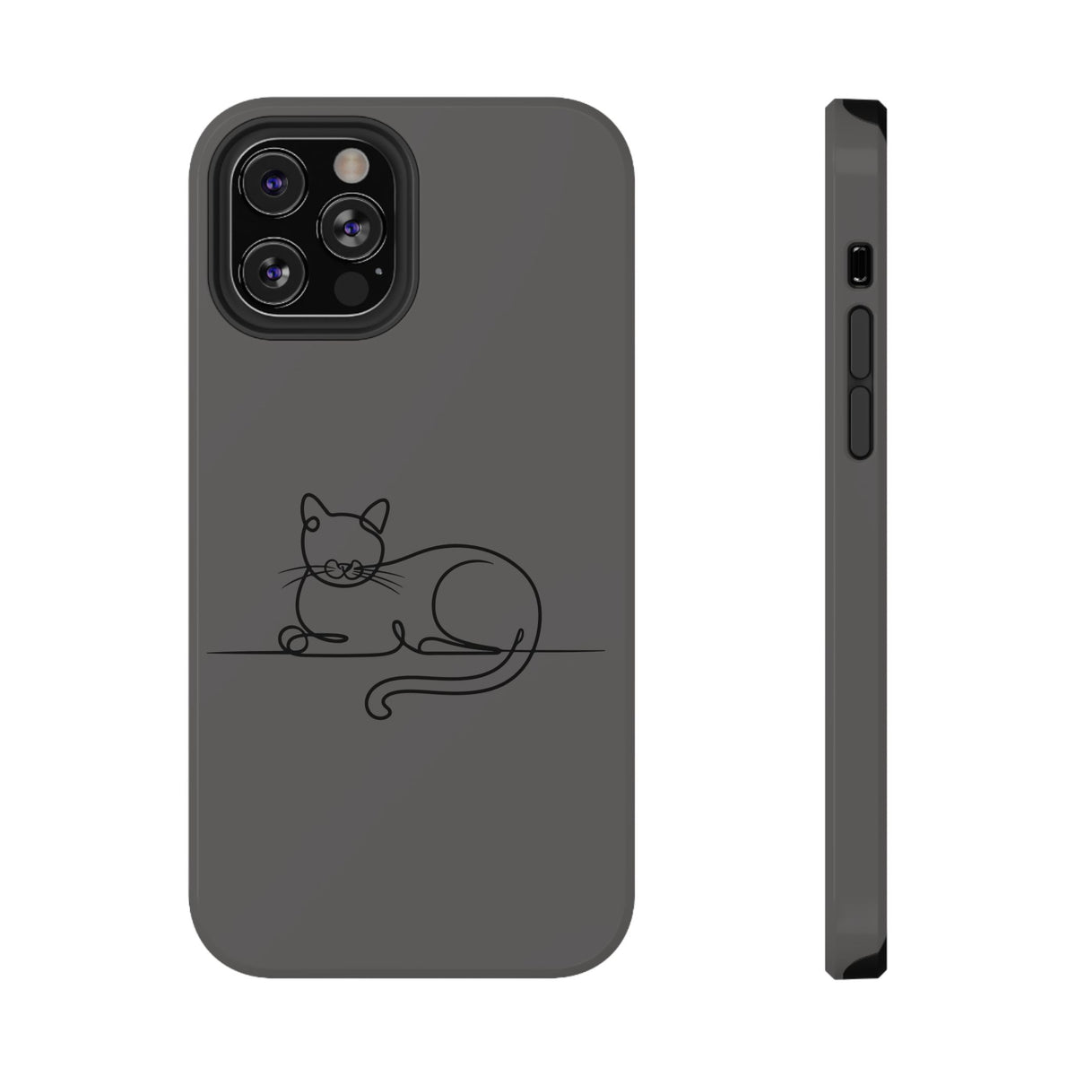 Sleepy Cat protective phone case for iPhone 12 Pro, glossy finish