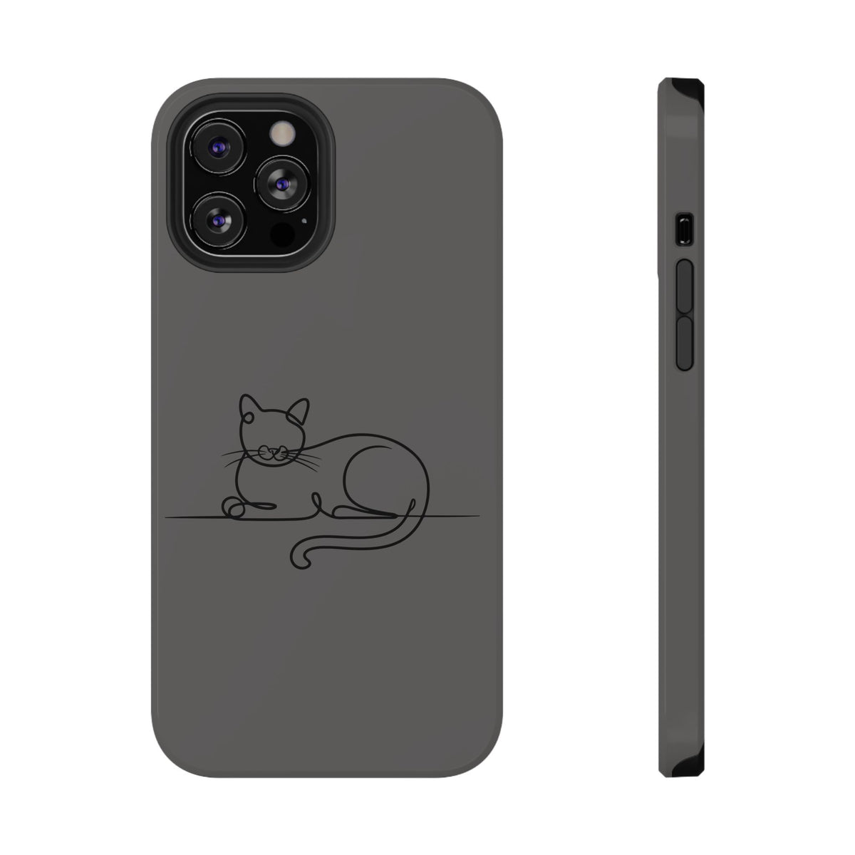 Sleepy Cat protective phone case for iPhone 12 Pro Max, glossy finish