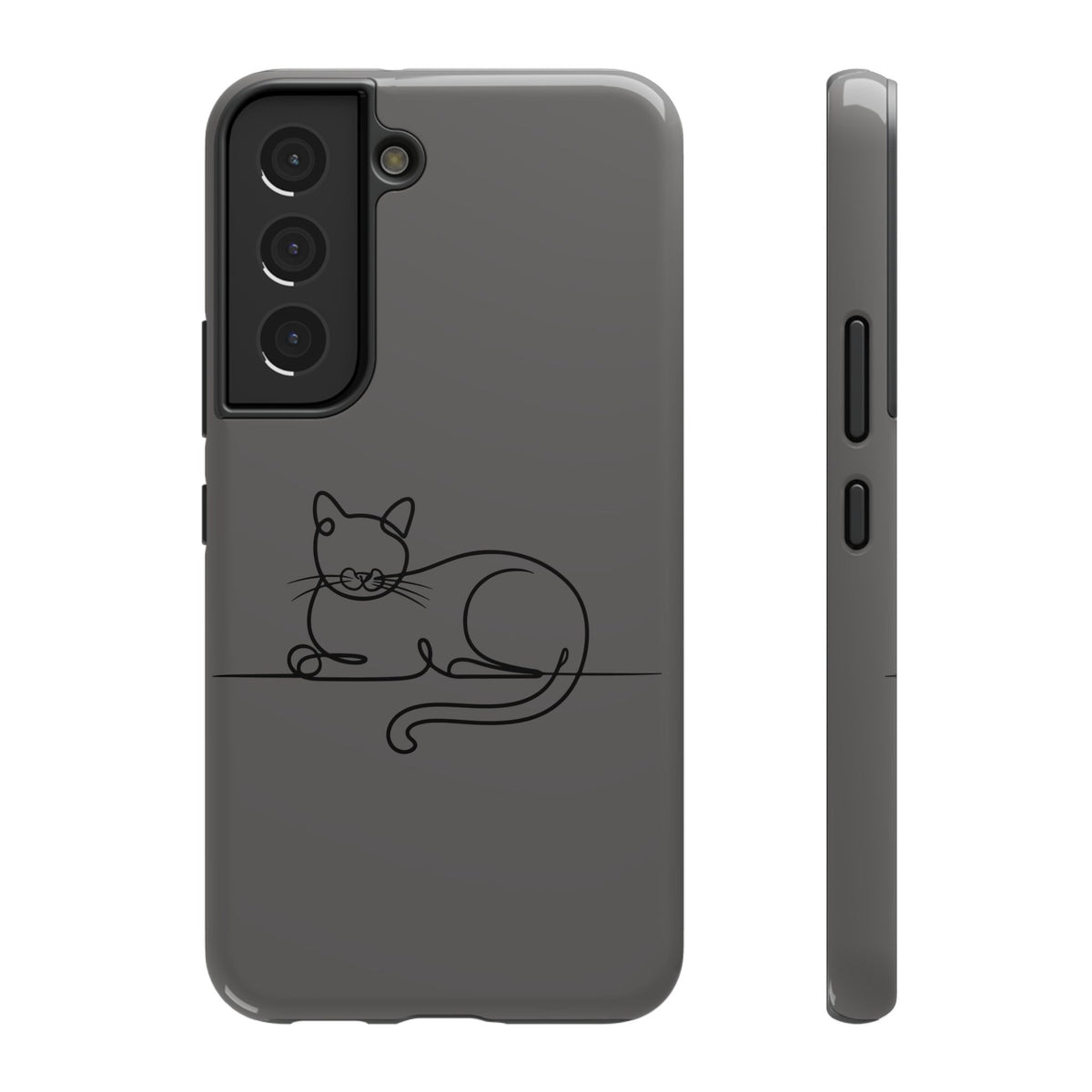 Sleepy Cat protective phone case for Samsung Galaxy S22, glossy finish