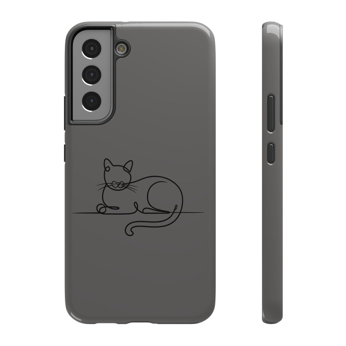 Sleepy Cat protective phone case for Samsung Galaxy S22 Plus, glossy finish