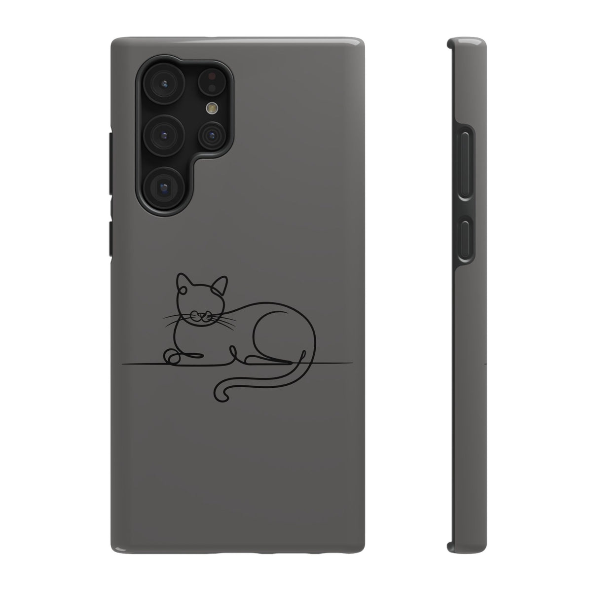 Sleepy Cat protective phone case for Samsung Galaxy S22 Ultra, glossy finish